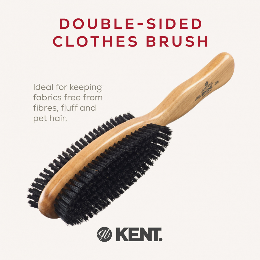 Double-Sided Cherrywood Bristle Nylon Mix Clothes Brush