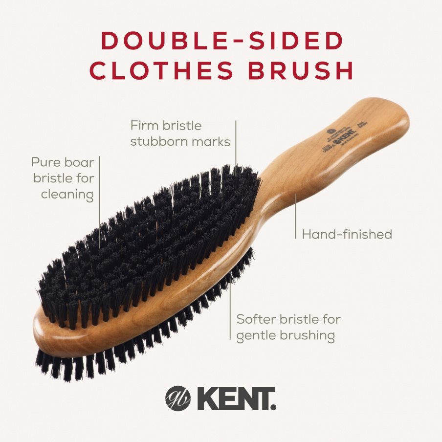 Double-Sided Cherrywood Bristle Nylon Mix Clothes Brush