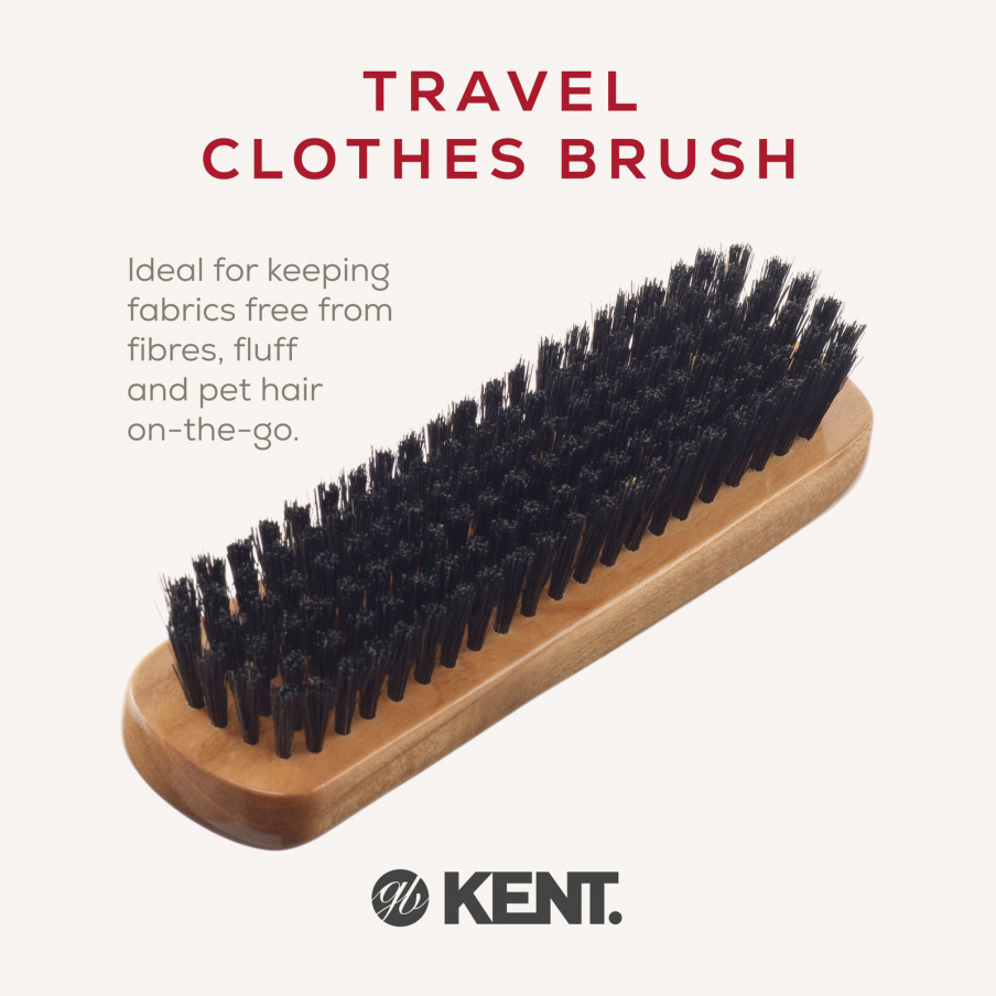 Travel Size Cherrywood Bristle Nylon Mix Clothes Brush