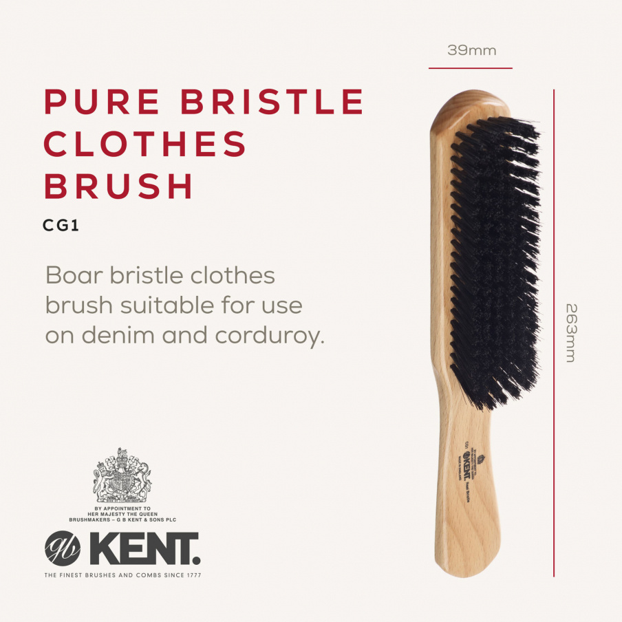 Beechwood Bristle Nylon Mix Clothes Brush