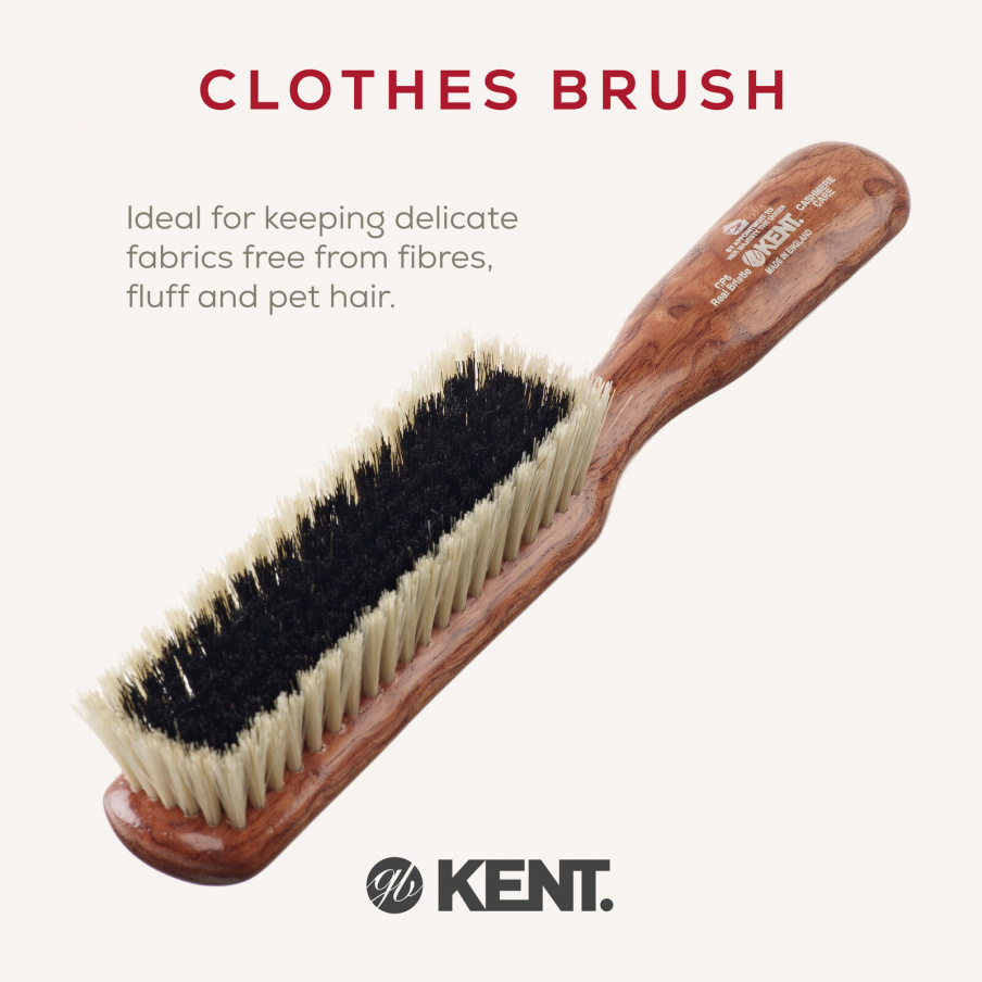 Cashmere Care Dark Wood Bristle Nylon Mix Clothes Brush