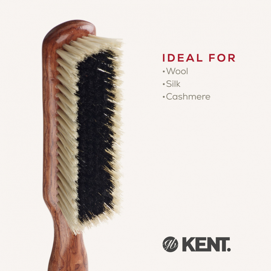 Cashmere Care Dark Wood Bristle Nylon Mix Clothes Brush