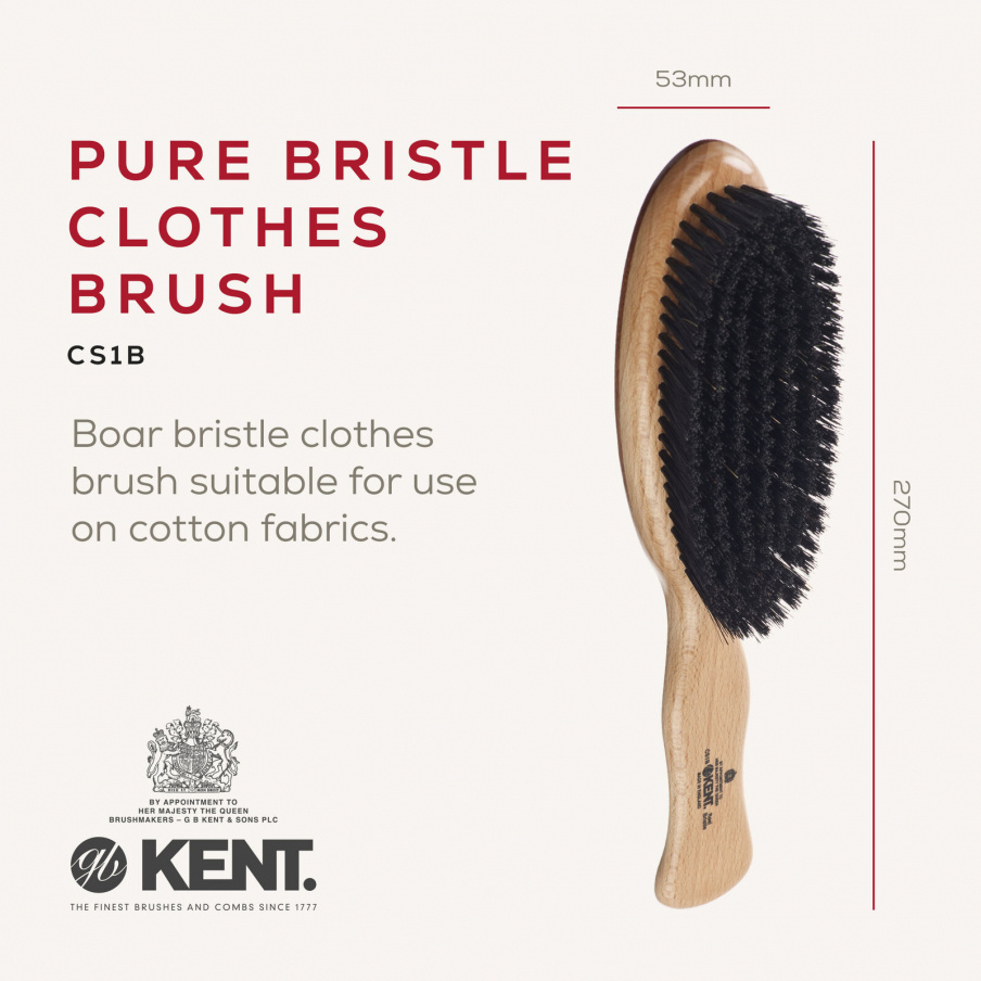 Pure Bristle Beechwood and Dark wood Clothes Brush