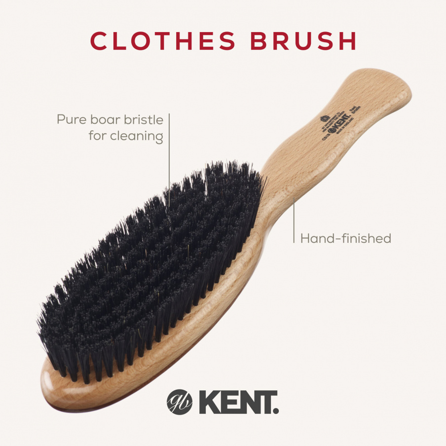 Pure Bristle Beechwood and Dark wood Clothes Brush