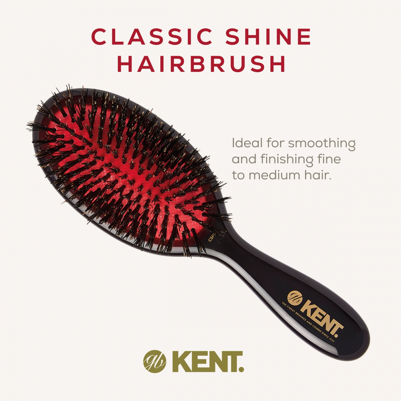 Classic Shine Small Black Bristle Hairbrush