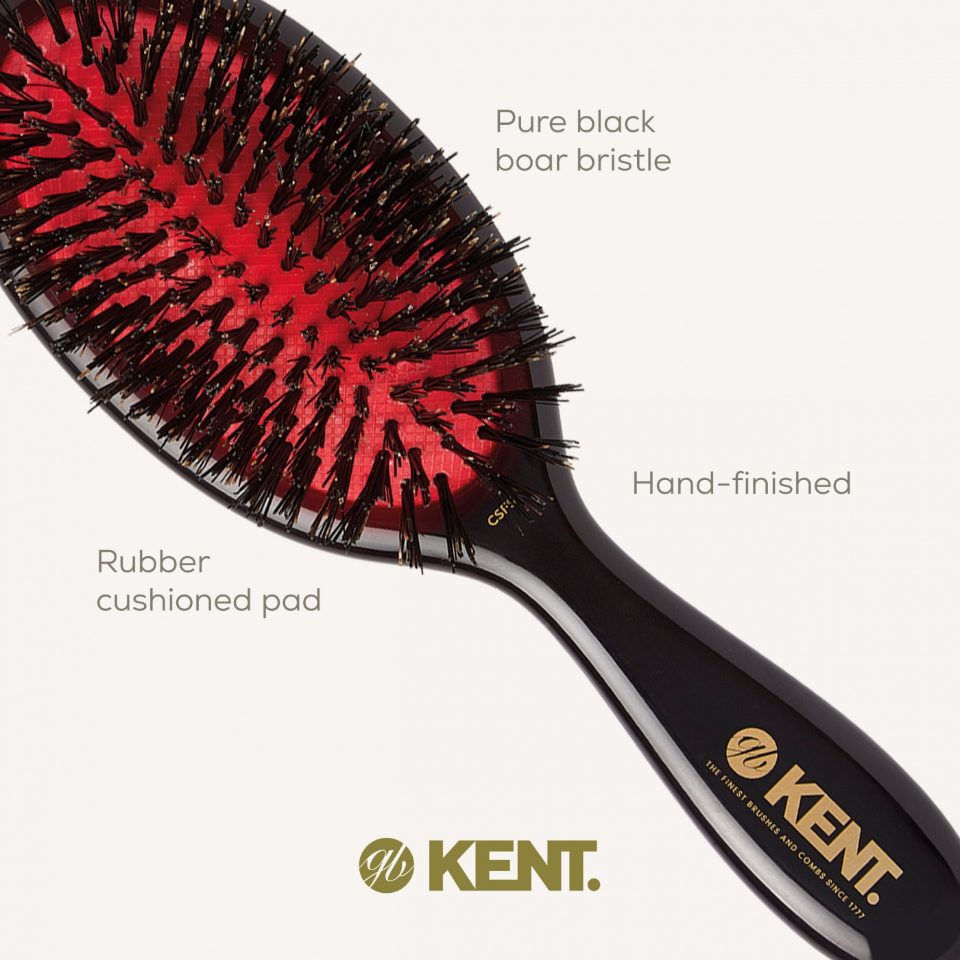 Classic Shine Small Black Bristle Hairbrush