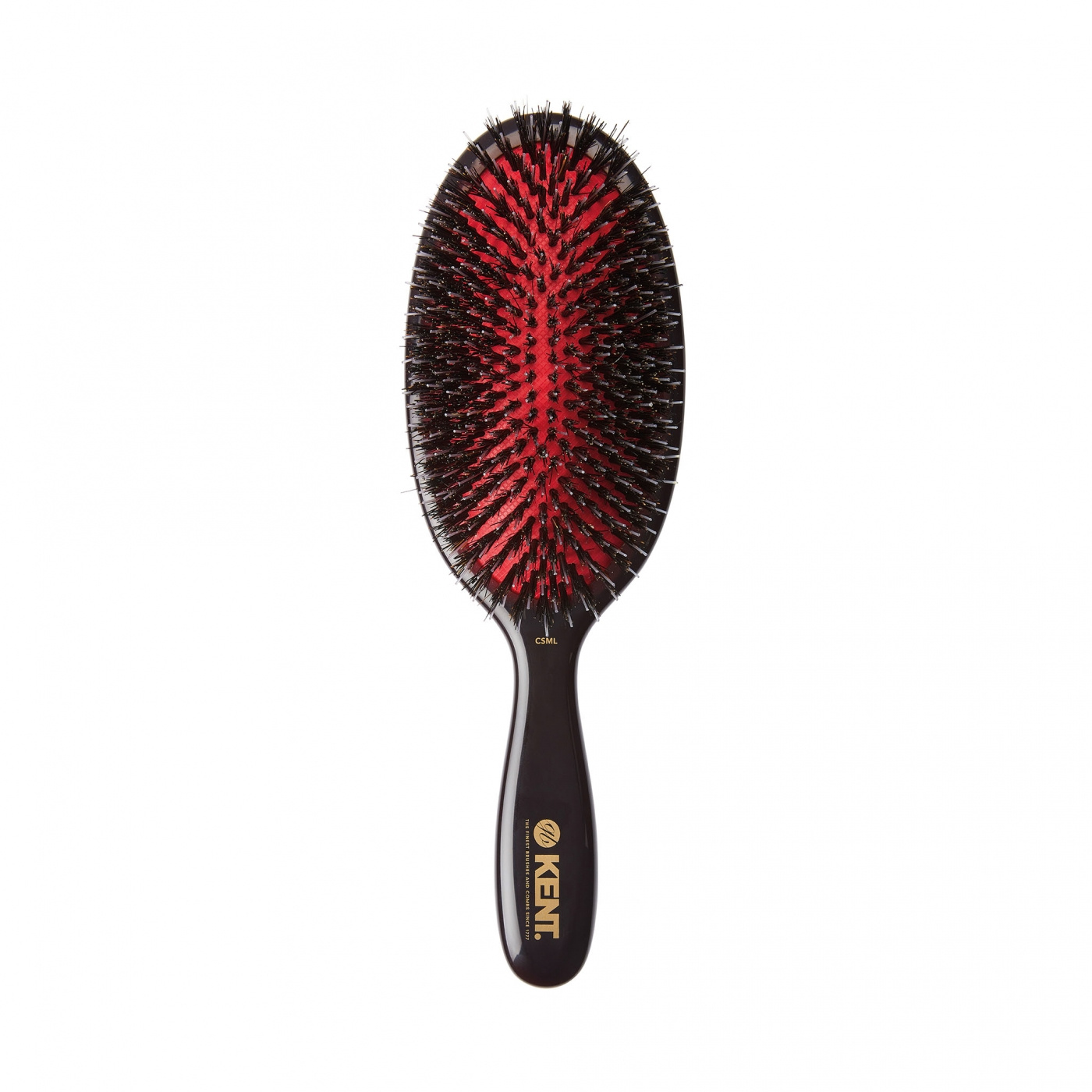 Classic Shine Large Black Porcupine Mixed Bristle Hairbrush