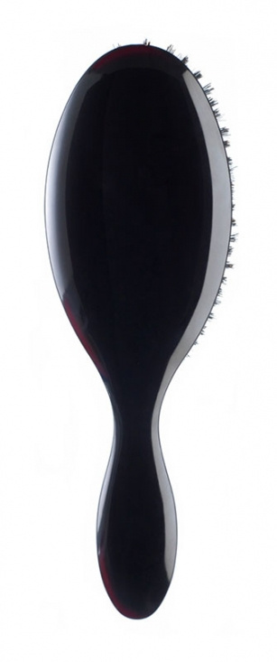 Classic Shine Medium Black Porcupine Mixed Bristle Hairbrush