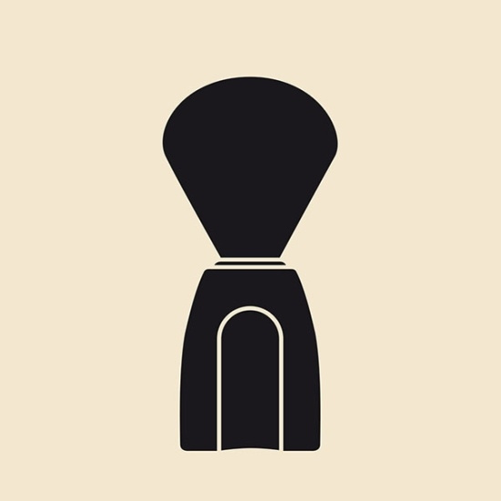 Erik Shaving Brush, Black Fibre, Handle Material Plastic Black