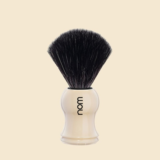 Gustav Shaving Brush, Black Fibre, Handle Material Plastic Creme