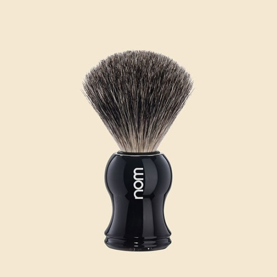 Gustav Shaving Brush, Pure Badger, Handle Material Plastic Black