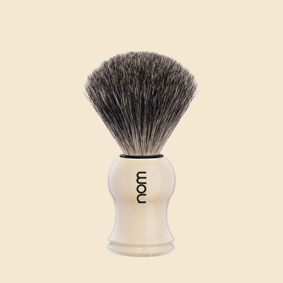 Gustav Shaving Brush, Pure Badger, Handle Material Plastic Creme