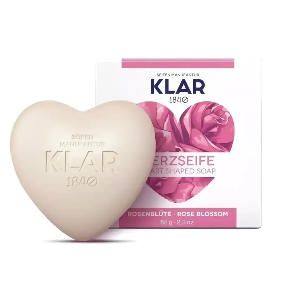 Klars Heart Soap Rose Blossom 65g Palm Oil-free