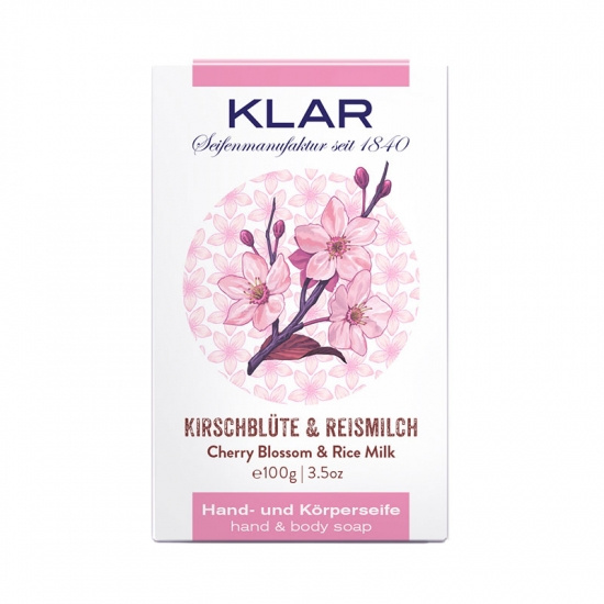 Klars Cherry Blossom & Rice Milk Soap Palm Oil-free