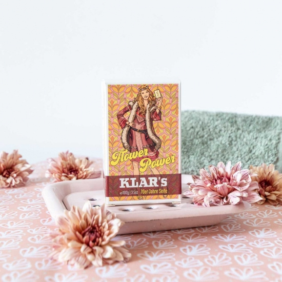 Klar's Special Edition Of 70 Retro Soap a Flower Power Palm Oil Free