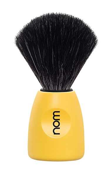 Lasse Shaving Brush, Black Fibre, Handle Material Plastic Lemon