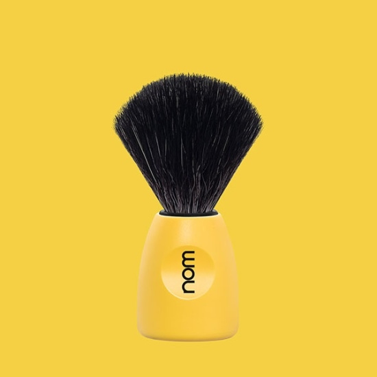 Lasse Shaving Brush, Black Fibre, Handle Material Plastic Lemon