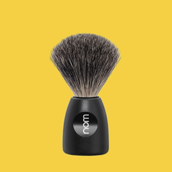 Lasse Shaving Brush, Pure Badger, Handle Material Plastic Black