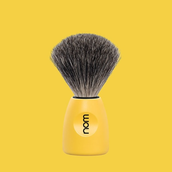 Lasse Shaving Brush, Pure Badger, Handle Material Plastic Lemon