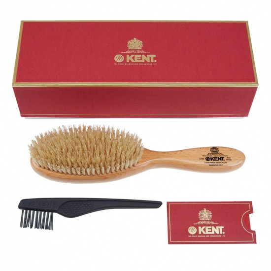 Handmade Satinwood Pure White Bristle Oval Brush
