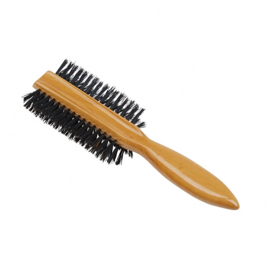 Handmade Satinwood Pure Black Bristle Half Radial Brush