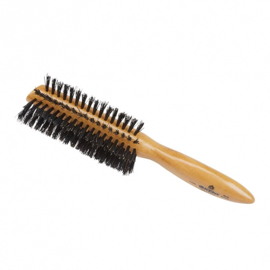 Handmade Satinwood Pure Black Bristle Half Radial Brush