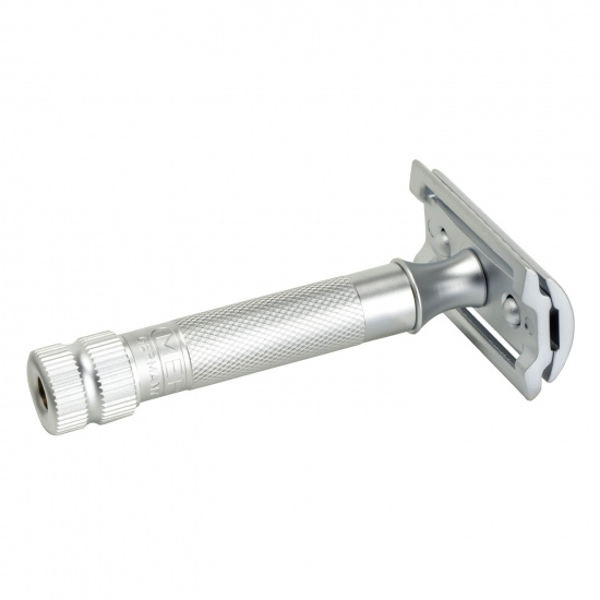 De Razor 34c, Straight Comb, Short Handle, Matt Chrome