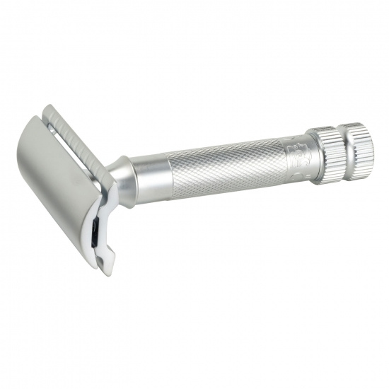De Razor 34c, Straight Comb, Short Handle, Matt Chrome