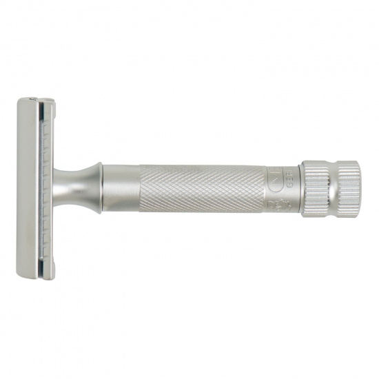 De Razor 34c, Straight Comb, Short Handle, Matt Chrome
