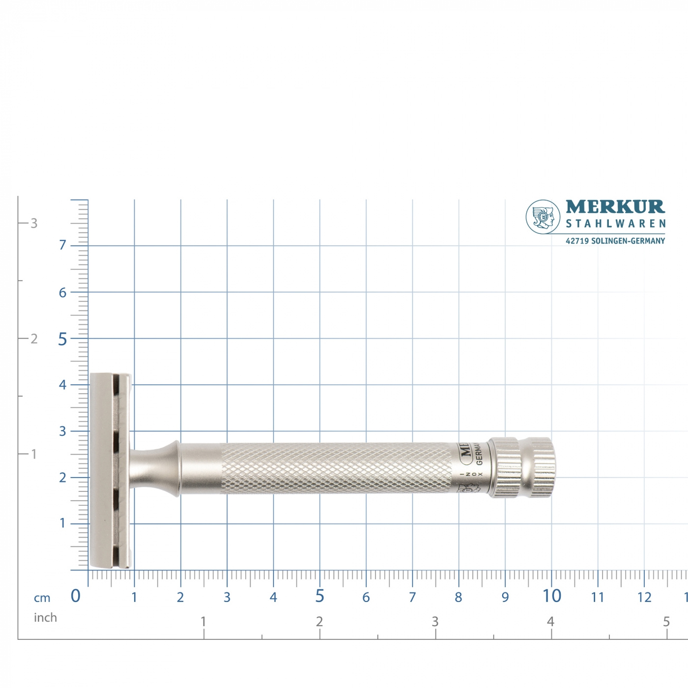 De Razor, 34 Inox Xl, Straight Comb, Long Handle, Satin-finished