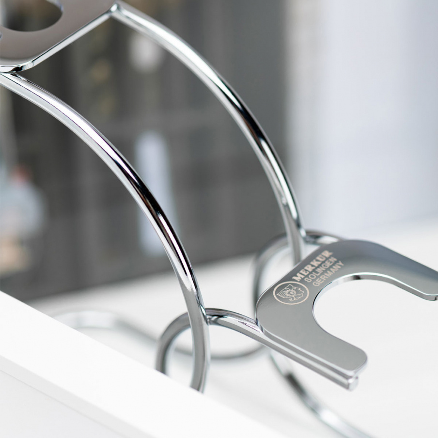 Chrome Razor and Brush Stand 4002