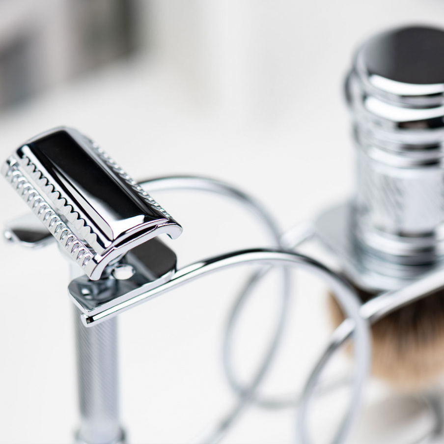 Chrome Razor and Brush Stand 4002