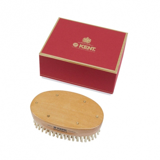 Handmade Satinwood Military Style Pure White Bristle Brush