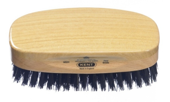 Mens Rectangular Satin/boktr' H'rborste Svart Svinborst