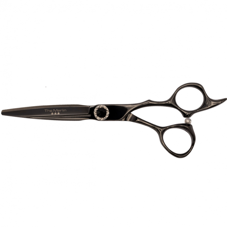 The Merlin Black Titanium 6.0 Scissors - 440C Pro