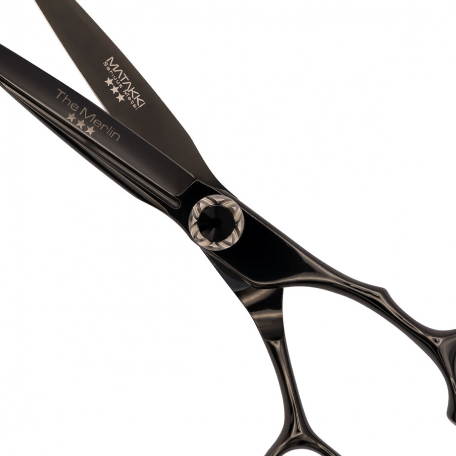 The Merlin Black Titanium 6.0 Scissors - 440C Pro