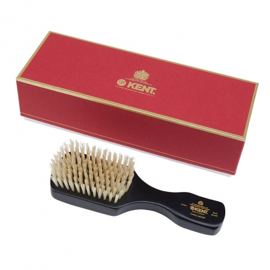Handmade Ebony Wood Pure White Bristle Brush