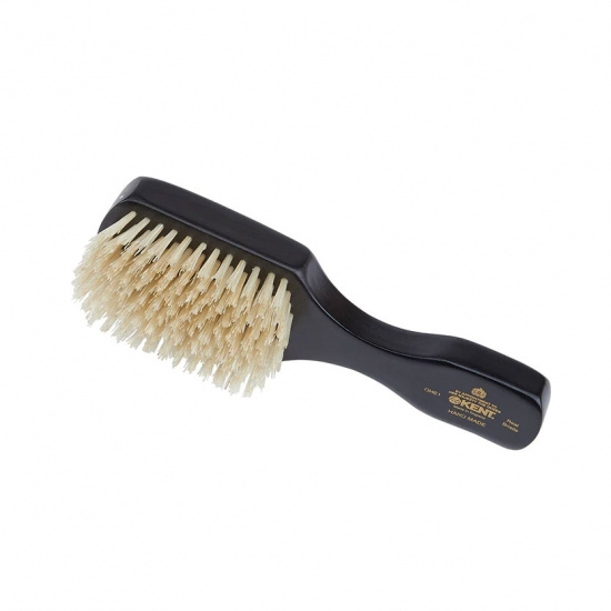 Handmade Ebony Wood Pure White Bristle Brush