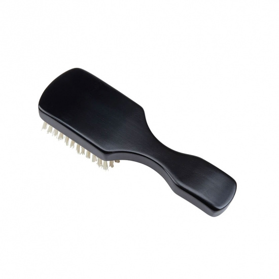 Handmade Ebony Wood Pure White Bristle Brush