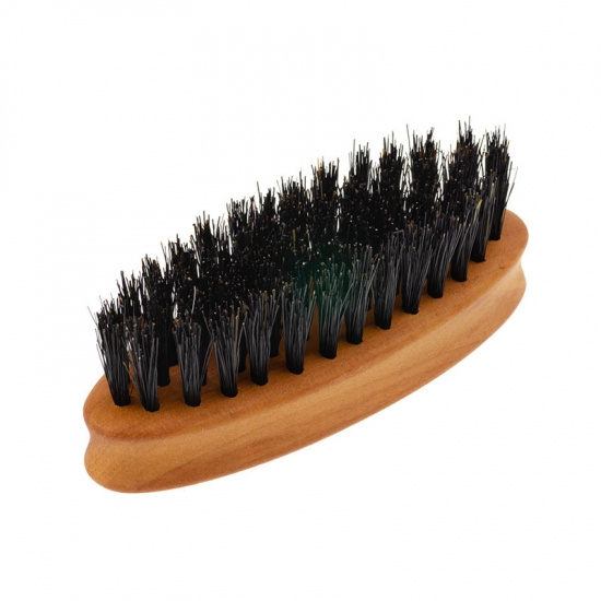 Small Beard Brush Pearwood - Soft Natural Bristles