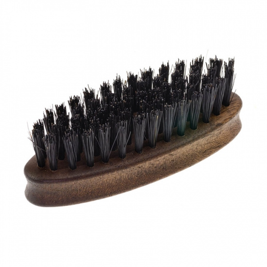 Small Beard Brush Walnut - Wild Boar Bristles