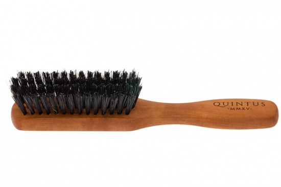 Beard Brush Pearwood With Handle - Wild Boar Bristles