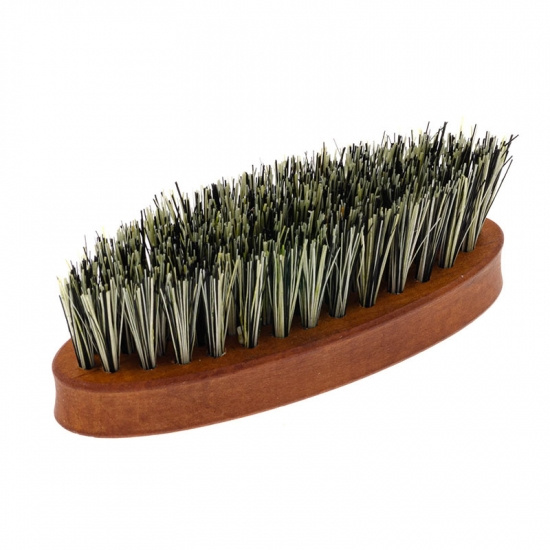 Small Vegan Beard Brush Pearwood - Tampico Fibers