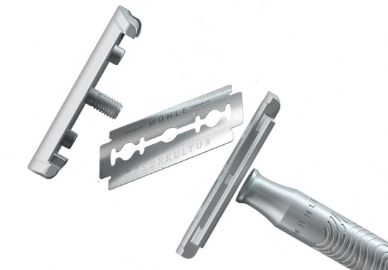 Companion Unisex Safety Razor Silver Matt - Stone
