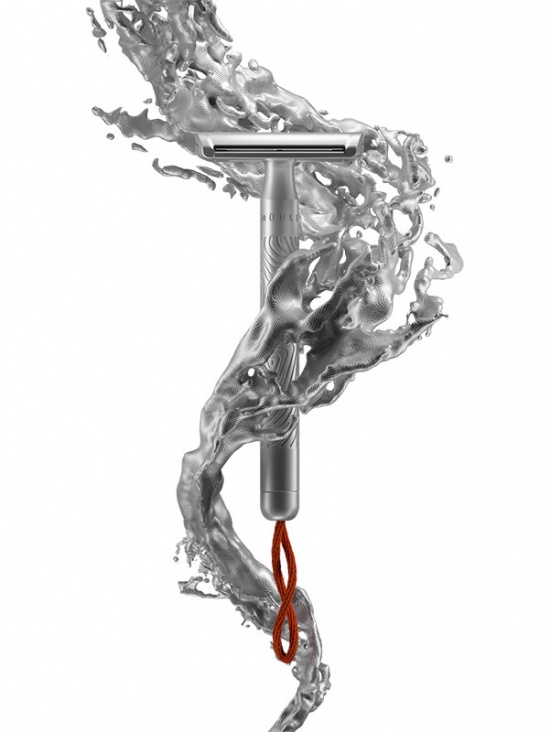 Companion Unisex Safety Razor Silver Matt - Coral