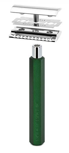 Hexagon Safety Razor Anodised Aluminum Forest