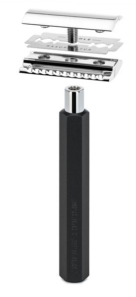 Hexagon Safety Razor Anodised Aluminum Graphite