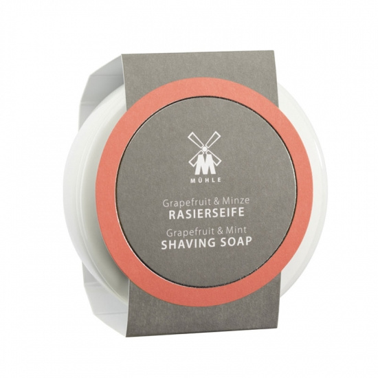 Skin Care Grapefruit And Mint Shaving Soap - Porcelain Bowl