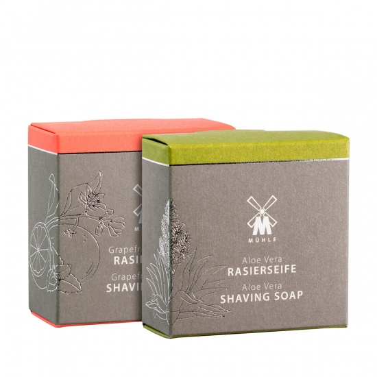 Shaving Soap Duo With Aloe Vera And Grapefruit/mint