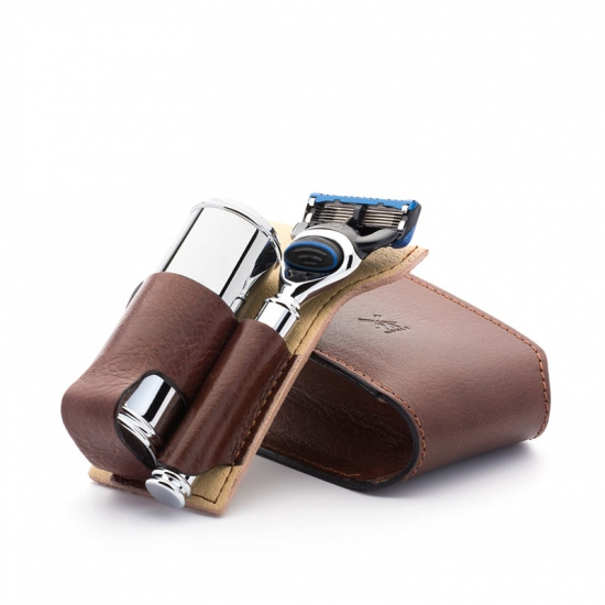 Travel Travel Shaving Kit, Florentine Leather-work Brown, With Brush 31 M 20 + r